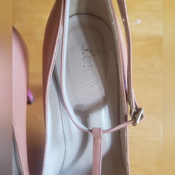 J. Crew | Nude Pink Toe Everly T Strap Heels - Size: 8 - Picture 11 of 16